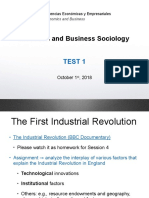 Industrial and Business Sociology: Test 1