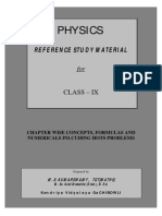 Physics Reference Study Material for Class - IX