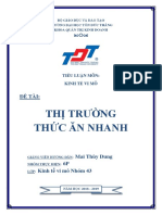 KINH TẾ VI MÔ TIỂU LUẬN - THỨC ĂN NHANH