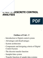 Unit 5 Discrete Control Analysis