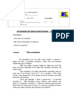 Nome - N.º 4 Série Atividades de Língua Portuguesa 4 Série. Três Conselhos PDF