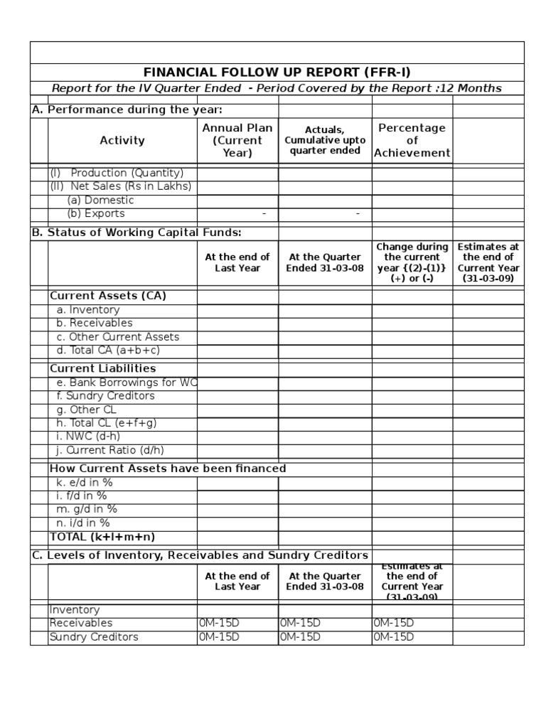 Financial Follow-Up Report Overview | PDF | Fixed Asset | Expense