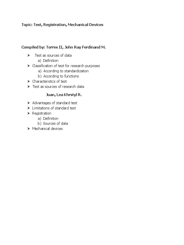 Research Testing & Data Sources | PDF