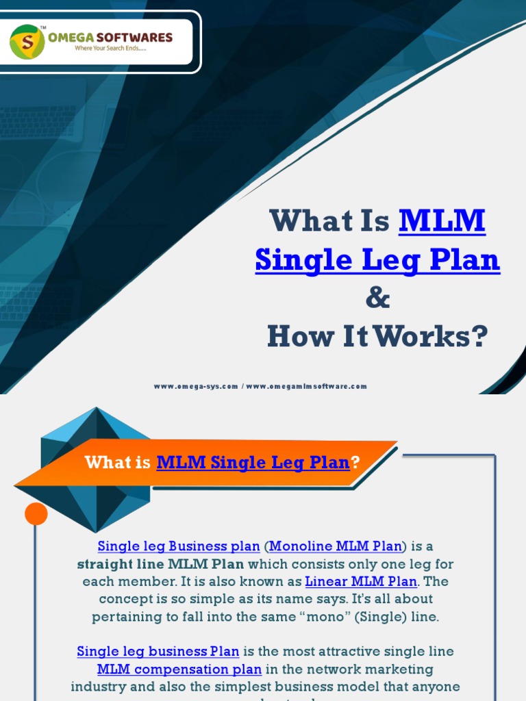 Single Leg MLM Plan Overview | PDF | Multi Level Marketing | Market ...