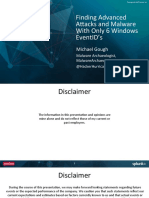 Conf2015 MGough MalwareArchaelogy SecurityCompliance FindingAdvnacedAttacksAnd PDF