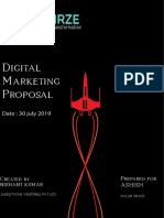 Digital Marketing Proposal: Date: 30 July 2019