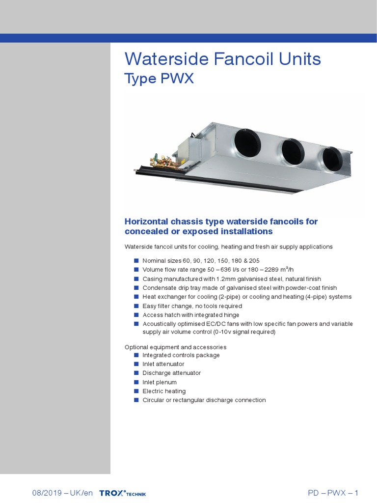 PD 2019 08 PWX UK en | PDF | Electromagnetic Compatibility | Hvac