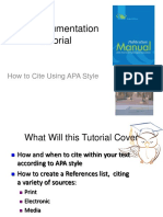 APA Documentation Tutorial: How To Cite Using APA Style