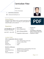 CV Experienced Pharma Professional