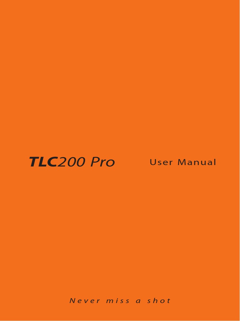TLC200 Pro-Manual - (EN A3) - 20130905 PDF | PDF | Frame Rate | High ...