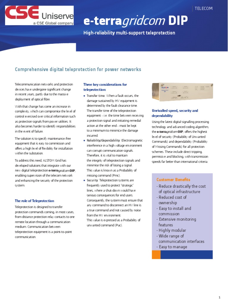 High-Reliability Digital Teleprotection System | PDF ...