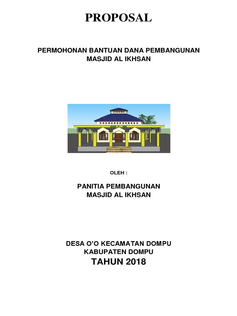 Proposal Pembangunan Masjid Bupati