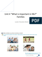 Unit 4 "What Is Important in Life?" Families: Ulda Toloza Pavez