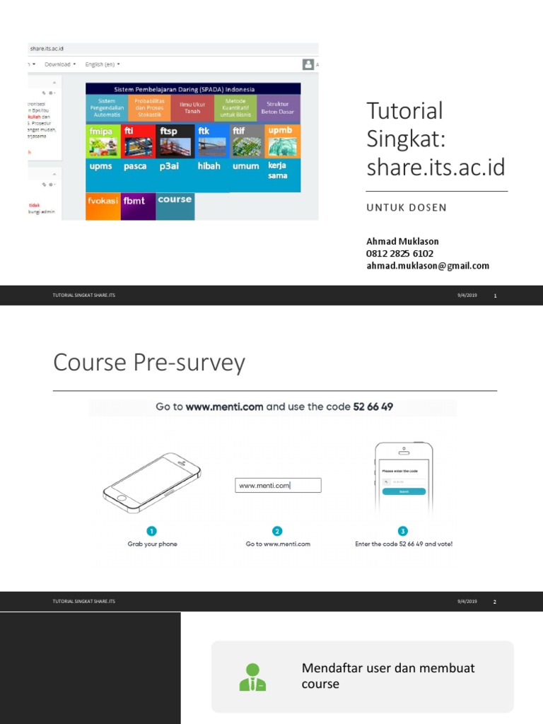 Tutorial Singkat Share.ITS untuk Dosen | PDF | Information Science ...
