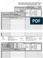 Formato de Acta de Notas