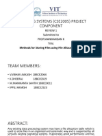 Operating Systems (Cse2005) Project Component: Review 1 Submitted To Prof - Manikandan K Title