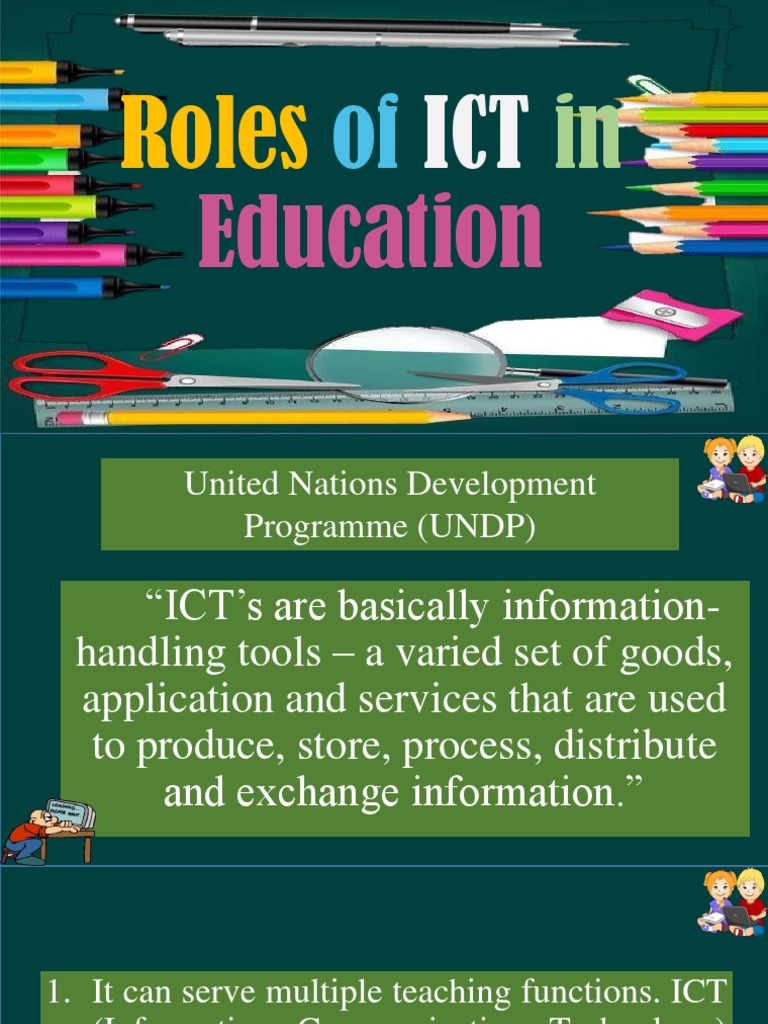 Roles of IcT in Education Sarah | PDF | Educational Technology ...