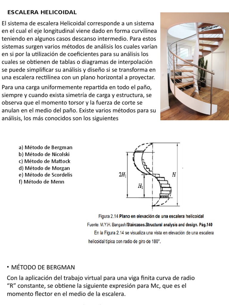 Diseño y Análisis de Escaleras Helicoidales | PDF