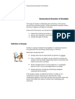 Sociocultural Evolution and Types of Societies