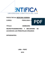 Seminario Neurotransmisores y Mecanismo de Acción en Los Principales Órganos