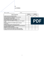 Lista de Cotejo para Evaluar El Debate PDF