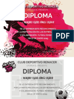 Diploma Club Deportivo Renacer