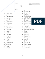 Sin 4x DX (2 Cos 4x) : Basic Calculus Worksheet No. 9 Indefinite Integration