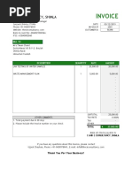 Bakery Invoice