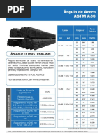 Medidas y Especificaciones de Ángulos de Acero | PDF | Materiales ...