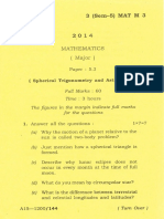BSC Mathematics M Sem 5 Paper 5.3 2014 PDF