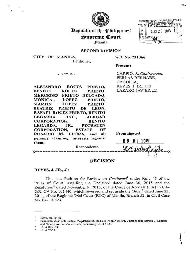 Manila Expropriation Case Review | PDF | Eminent Domain | Public Law