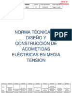 n044 Norma Tecnica de Diseño de Acometidas Electricas en MT PDF