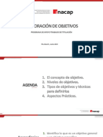 Elaboración de Objetivos Seminario de Titulo PDF