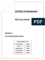 Values and Ethics in Management: KFC Case Analysis