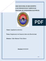 Reglamento de Usuarios Libres de Electricidad