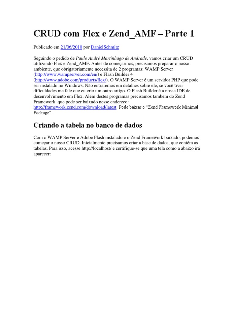 Tutorial CRUD For PHP | PDF | Adobe Flex | Classe (programação de ...