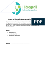 Manual de Políticas Administrativas Hidrogenii S. A