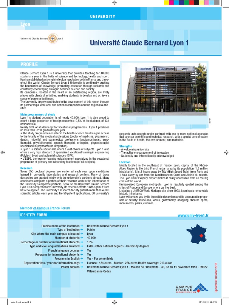 Guide Étudiant De L’Université Lyon 1 – ZHERSS