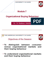 Organizational Buying Behaviour: By: DR Shahinaz Abdellatif