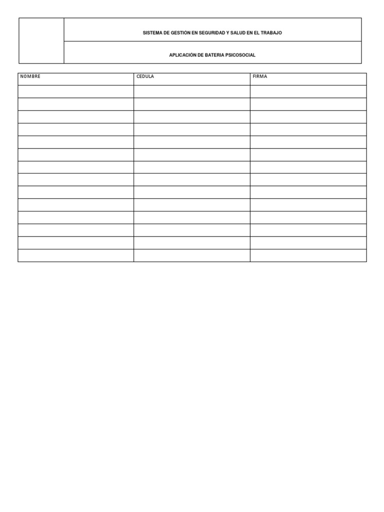Sistema De Gestión En Seguridad Y Salud En El Trabajo Pdf
