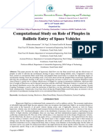 Computational Study On Role of Pimples in Ballistic Entry of Space Vehicles