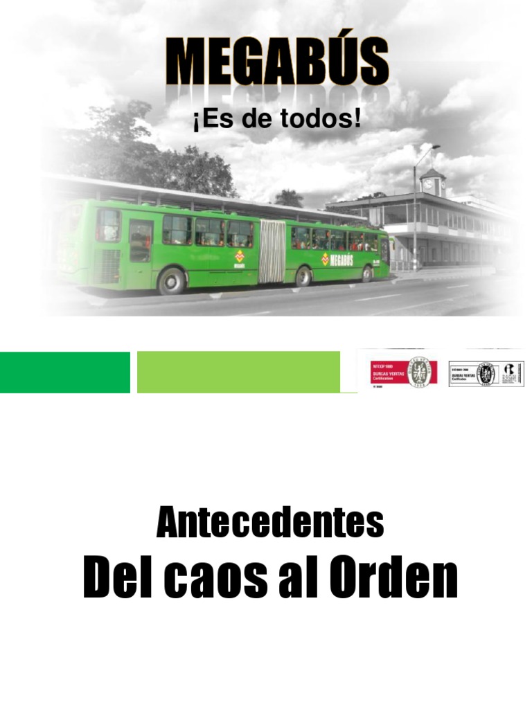 Sistema de Transporte Masivo MEGABÚS | PDF | Transporte público ...