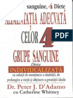 Alimentatia Adecvata Celor 4 Grupe Sanguine DR Peter J D Adamo PDF