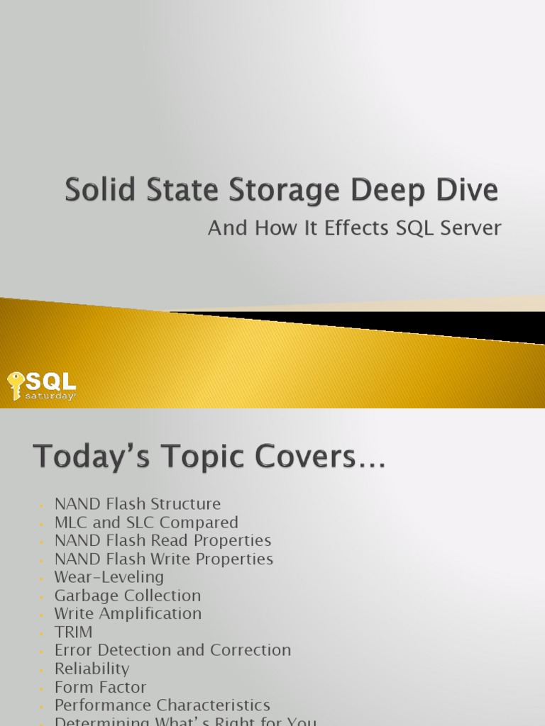 Solid State Storage Deep Dive  PDF  Flash Memory  Hard Disk Drive