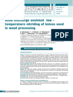 Glow Discharge Assisted Low - Temperature Nitriding of Knives Used in Wood Processing