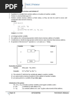 Unit 2 Pointer: Void Main (Int A 10, P P &a Printf ("%D %D %D", A, P, P) )