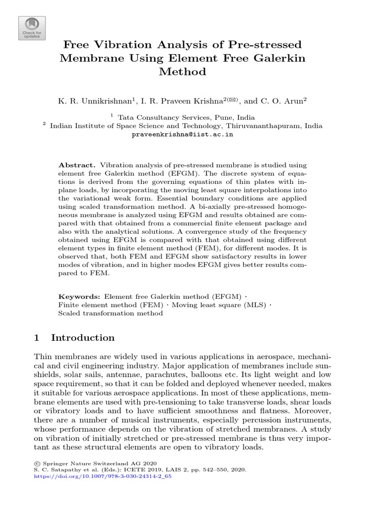 Vibration Analysis of Membranes via EFGM | PDF | Finite Element Method ...