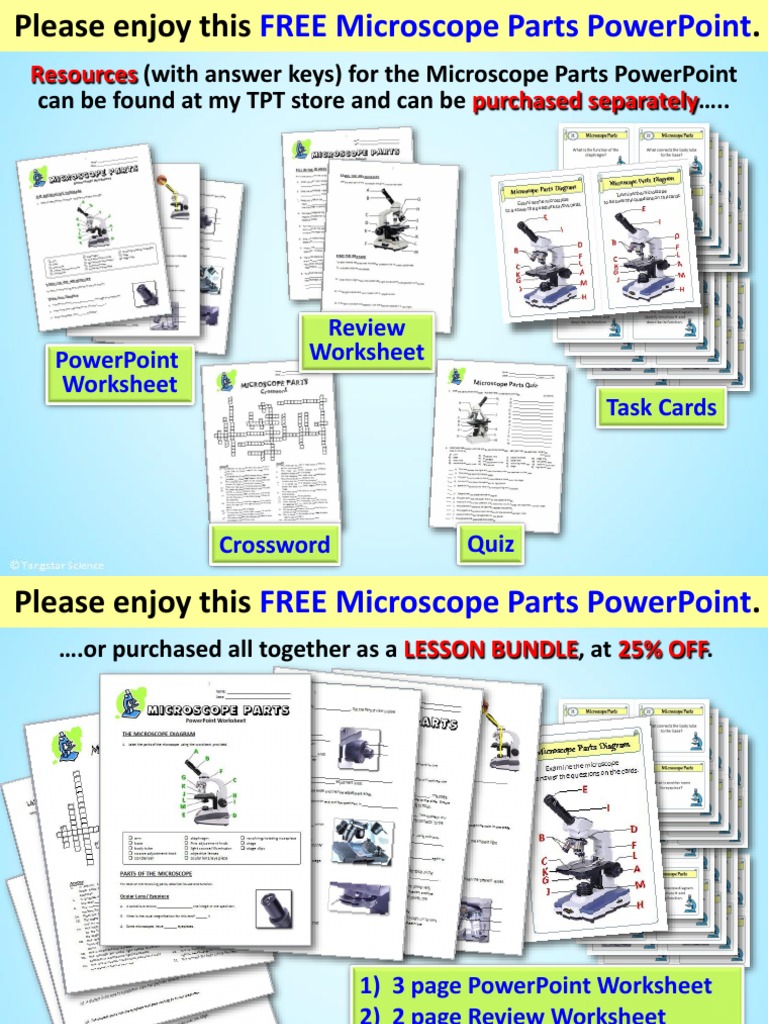 14 Microscope Parts PowerPoint FREE PDF Lens (Optics) Glass