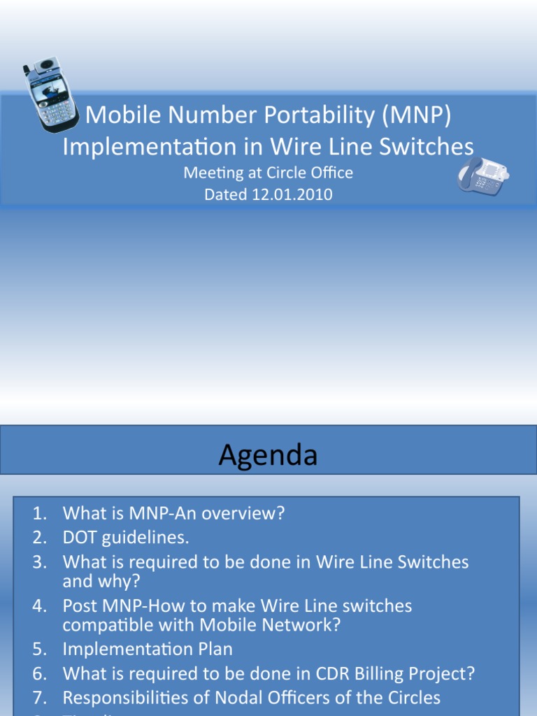 Mobile Number Portability (MNP) Implementation in Wire Line Switches