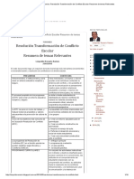 Ingeniero Electromecanico - Resolución Transformación de Conflicto Escolar Resumen de Temas Relevantes PDF